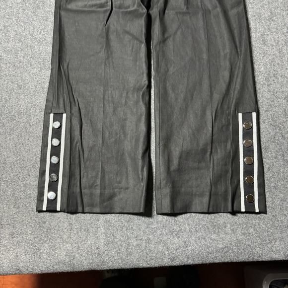 Veronica Beard Womens Linen Martin Trouser Button Snaps Size 2 Portugal Preppy - Picture 3 of 12